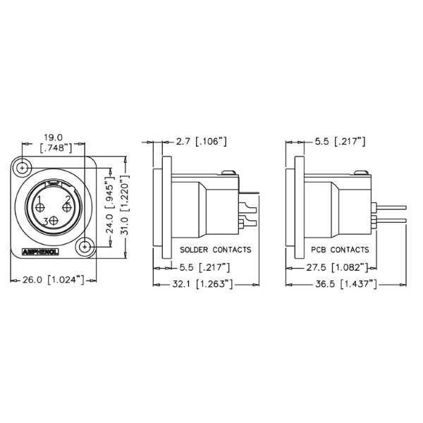 Разъем Amphenol AC3MMDZ артикул A121682-1-2