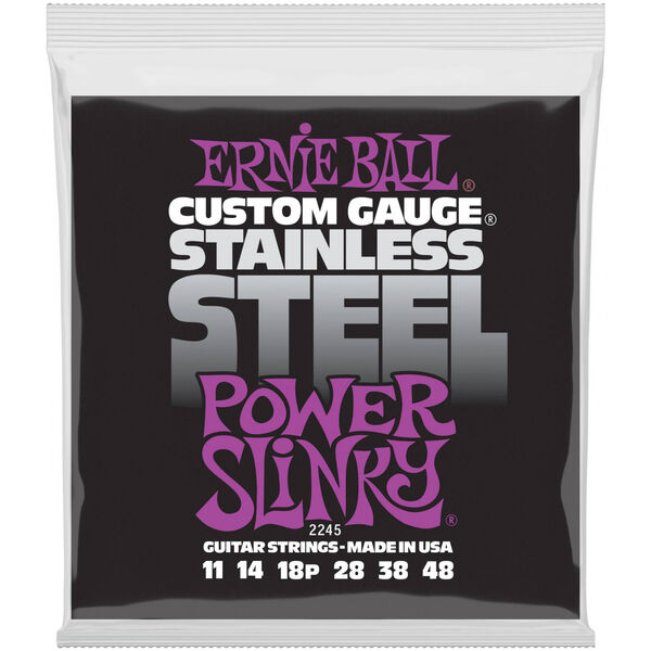 Струны для электрогитары Ernie Ball 2245 Stainless Steel Power Slinky артикул A168507-1