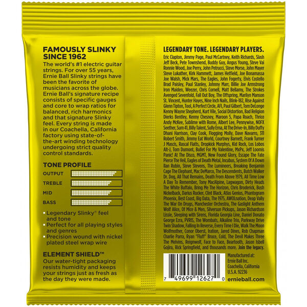 Струны для электрогитары Ernie Ball 2627 Nickel Wound Beefy Slinky артикул A168523-1-2
