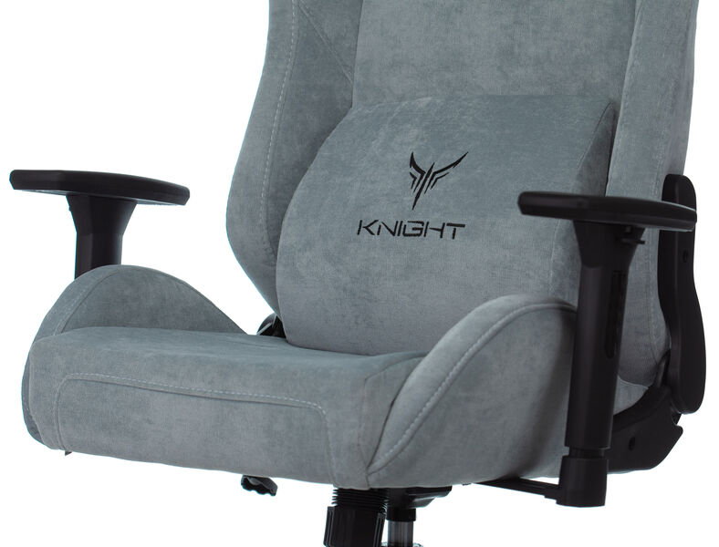 Кресло Knight N1 SKY (Game chair Knight N1 Fabric grey/l.blue Light-28 headrest cross metal) артикул A148246-1-16