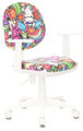 Кресло Бюрократ CH-W356AXSN/MASKARAD (Children chair CH-W356AXSN multicolor masquerade cross plastic plastik белый) артикул A148207-1-1