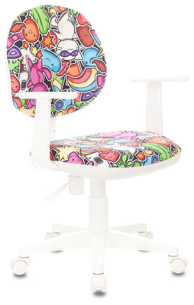 Кресло Бюрократ CH-W356AXSN/MASKARAD (Children chair CH-W356AXSN multicolor masquerade cross plastic plastik белый) артикул A148207-1
