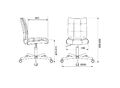 Кресло Бюрократ CH-330M/BEIGE (Office chair CH-330M beige Orion-10 eco.leather cross metal хром) артикул A148184-1-5