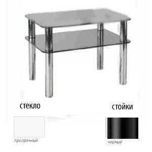 Тумбы под телевизор Металлдизайн (Metaldesign) MD 108-2 прозрачное стекло-черный артикул X33965576-1