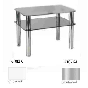Тумбы под телевизор Металлдизайн (Metaldesign) MD 108-2 прозрачное стекло-серебристый артикул X33965598-1