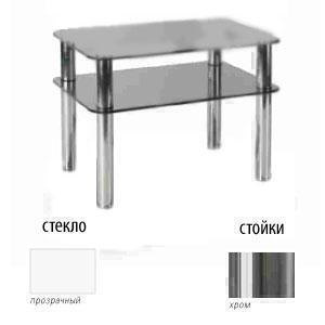 Тумбы под телевизор Металлдизайн (Metaldesign) MD 108-2 прозрачное стекло-хром артикул X33965587-1