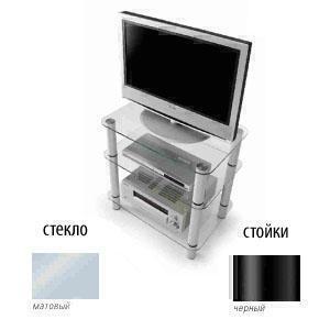 Metaldesign MD 108-3 матовое стекло-черный, Тумба под телевизор артикул X33965514-1
