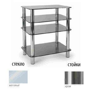 Стойки под аппаратуру Металлдизайн (Metaldesign) MD 108-4 матовое стекло-хром артикул X33965935-1