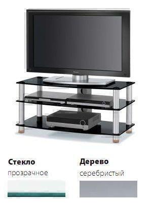 Тумбы под телевизор Spectral Si733 прозрачное стекло-серебристый артикул X33938677-1