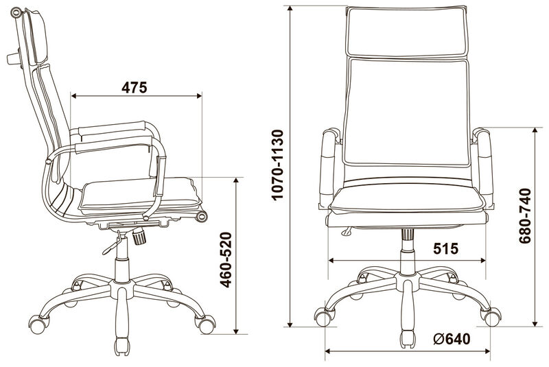 Кресло Бюрократ CH-993/GREY (Office chair CH-993 grey eco.leather cross metal хром) артикул A148264-1-5