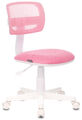 Кресло Бюрократ CH-W299/PK/TW-13A (Children chair CH-W299 pink TW-06A TW-13A mesh/fabric cross plastic plastik белый) артикул A148262-1-1