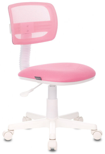 Кресло Бюрократ CH-W299/PK/TW-13A (Children chair CH-W299 pink TW-06A TW-13A mesh/fabric cross plastic plastik белый) артикул A148262-1
