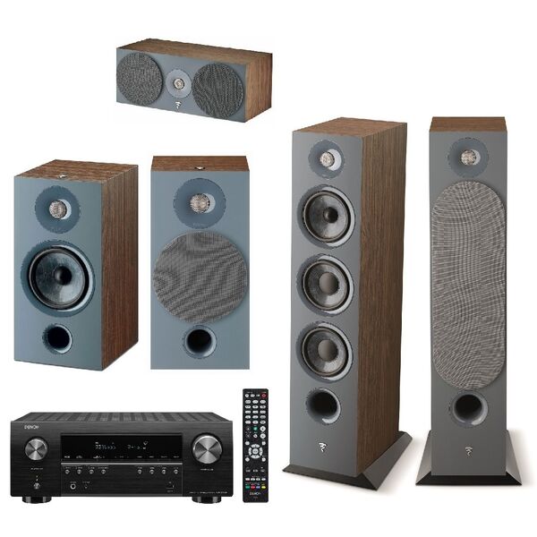 Комплект домашнего кинотеатра Focal Chora Set 5.0 (826+806+Center) Dark Wood + Denon AVR-S960H артикул A139266-1