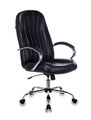 Кресло Бюрократ T-898SL/BLACK (Office chair T-898SL black eco.leather cross metal хром) артикул A148175-1-1