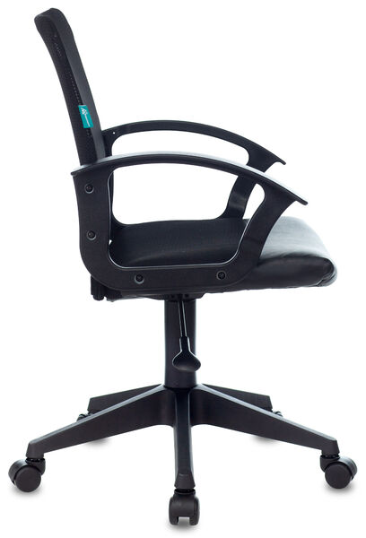 Кресло Бюрократ CH-590/BLACK (Office chair CH-590 black seatblack eco.leather/gauze cross plastic) артикул A148242-1-3