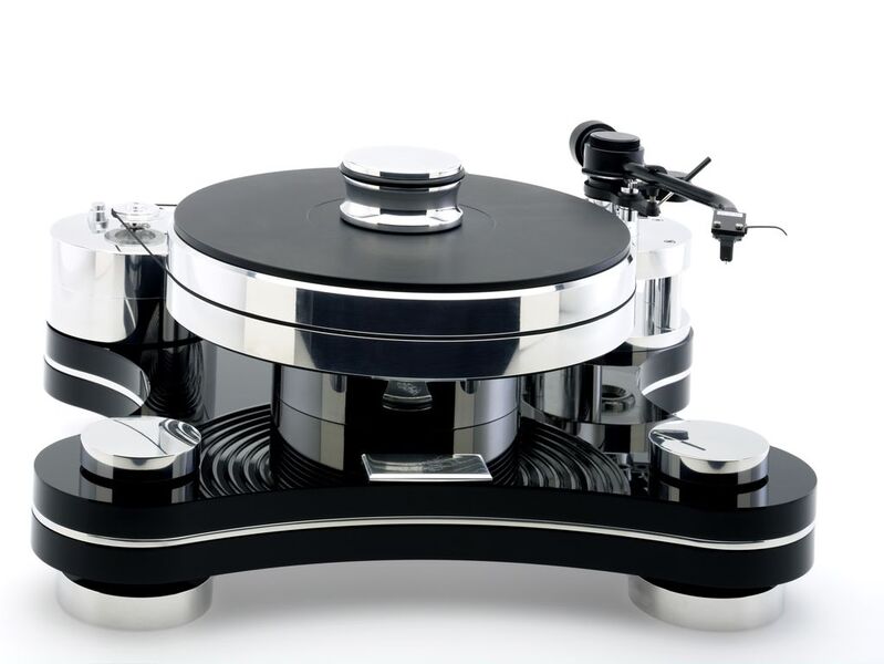 Стол винилового проигрывателя Transrotor ZET 3 Black с подготовкой под тонарм 12 дюймов, со стандартным блоком питания и прижимным диском артикул A138387-1