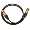 Кабель микрофонный GS-PRO XLR3F-XLR3M (black) 1 метр