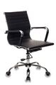 Кресло Бюрократ CH-883-LOW/BLACK (Office chair CH-883-LOW black eco.leather low back cross metal хром) артикул A148326-1-1