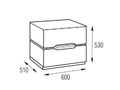 Тумбы под телевизор Металлдизайн (Metaldesign) MD 455.0620 Planima дымчатое стекло-черный-серебро артикул X33964853-1-3
