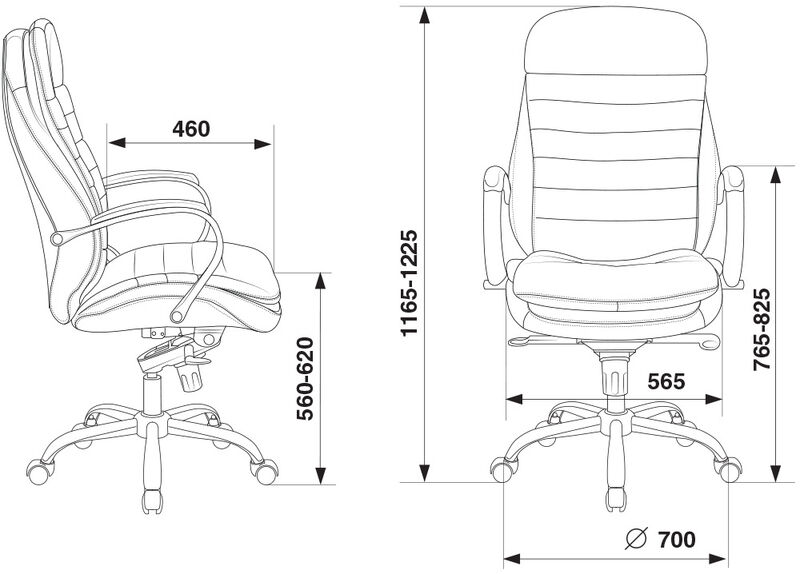 Кресло Бюрократ T-9950/BLACK (Office chair T-9950 black leather cross metal хром) артикул A148281-1-6