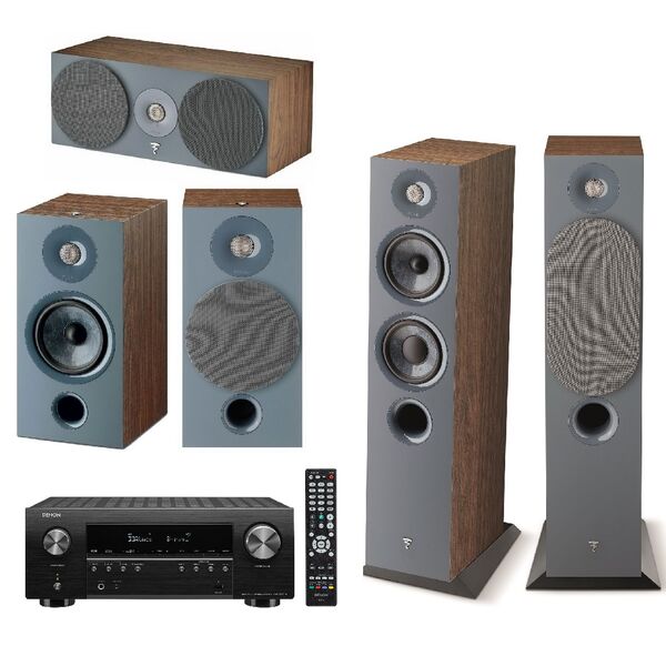 Комплект домашнего кинотеатра Focal Chora Set 5.0 (816+806+Center) Dark Wood + Denon AVR-S960H артикул A139264-1