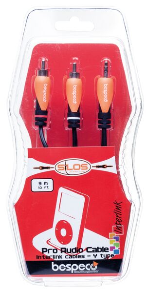 Кабель miniJack-2RCA Bespeco SLYMSR180 1.8 m артикул A146421-1-2