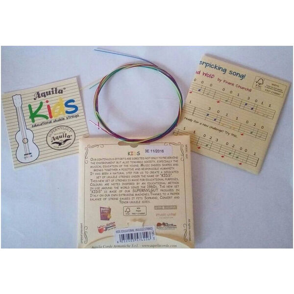 Струны для сопрано/концерт/тенор укулеле Aquila KIDS 138U артикул A168905-1-2