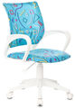 Кресло Бюрократ KD-W4/STICK-BLUE (Children chair KD-W4 blue Sticks 06 cross plastic белый plastik белый) артикул A148171-1-1