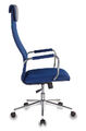 Кресло Бюрократ KB-9N/DB/TW-10N (Office chair KB-9N blue TW-05N TW-10N mesh/fabric headrest cross metal хром) артикул A148183-1-3