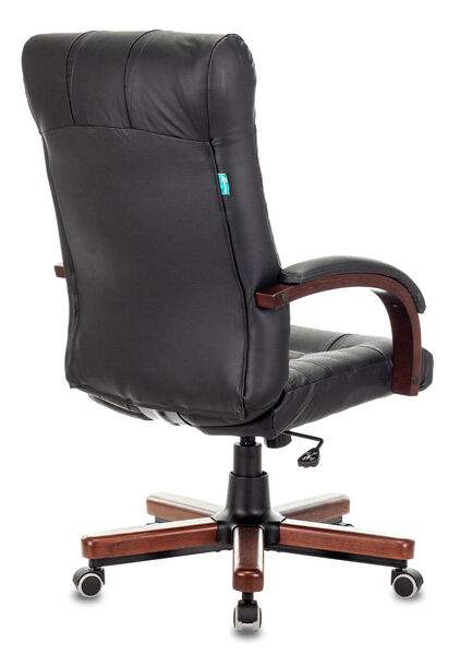 Кресло Бюрократ KB-10WALNUT/B/LEATH (Office chair KB-10WALNUT black leather cross metal/wood) артикул A148250-1-5