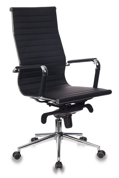 Кресло Бюрократ CH-883MB/BLACK (Office chair CH-883MB black eco.leather cross metal хром) артикул A148286-1