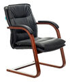 Кресло Бюрократ T-9927WALNUT-AV/BL (Office chair T-9927WALNUT-AV black leather runners wood) артикул A148235-1-1