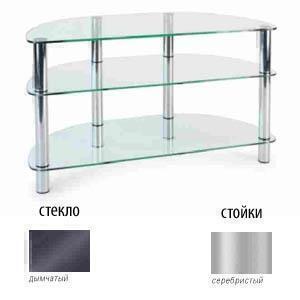 Тумбы под телевизор Металлдизайн (Metaldesign) MD 402 slim дымчатое стекло-серебристый артикул X33965377-1