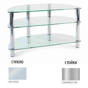 Тумбы под телевизор Металлдизайн (Metaldesign) MD 402 slim матовое стекло-серебристый артикул X33965342-1