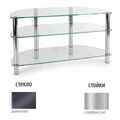 Тумбы под телевизор Металлдизайн (Metaldesign) MD 403 slim дымчатое стекло-серебристый артикул X33965273-1-1