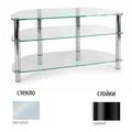Тумбы под телевизор Металлдизайн (Metaldesign) MD 403 slim матовое стекло-черный артикул X33965217-1-1