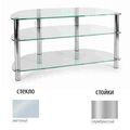 Тумбы под телевизор Металлдизайн (Metaldesign) MD 403 slim матовое стекло-серебристый артикул X33965239-1-1