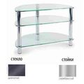 Тумбы под телевизор Металлдизайн (Metaldesign) MD 404 slim дымчатое стекло-серебристый