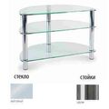Тумбы под телевизор Металлдизайн (Metaldesign) MD 404 slim матовое стекло-хром артикул X33965130-1-1