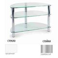 Тумбы под телевизор Металлдизайн (Metaldesign) MD 404 slim прозрачное стекло-серебристый артикул X33965109-1-1