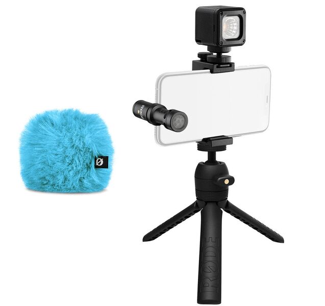 Набор влоггера Rode Vlogger Kit iOS edition разноцветное лето BLUE комплект Vlogger kit c голубой меховой ветрозащитой артикул A153635-1 в интернет-магазине «HiFi-Trade»