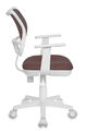 Кресло Бюрократ CH-W797/BR/TW-14C (Children chair CH-W797 brown seatbrown TW-14C mesh/fabric cross plastic plastik белый) артикул A148253-1-3