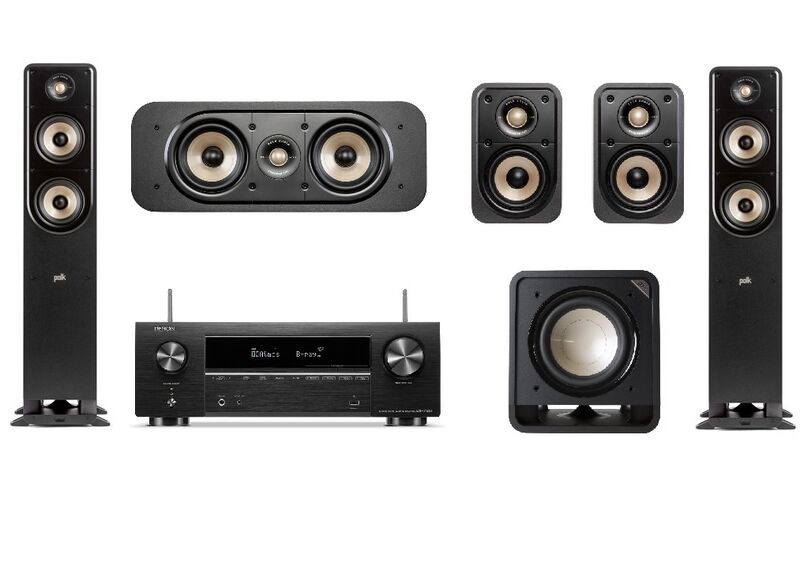 Комплект домашнего кинотеатра Denon AVR-X1700H + Polk Audio SIGNATURE ELITE ES30 + SIGNATURE ELITE ES10 + SIGNATURE ELITE ES50 + HTS SUB 10 black артикул A147930-1