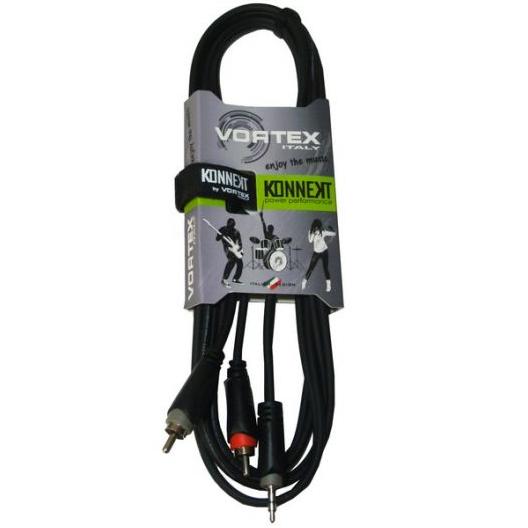 Кабель Vortex KKYD300 KONNEKT jack stereo 3,5mm-2xRCA(m), 3м артикул A126425-1