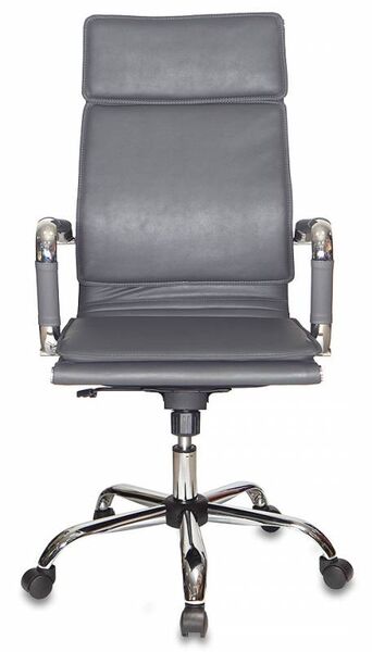 Кресло Бюрократ CH-993/GREY (Office chair CH-993 grey eco.leather cross metal хром) артикул A148264-1-2