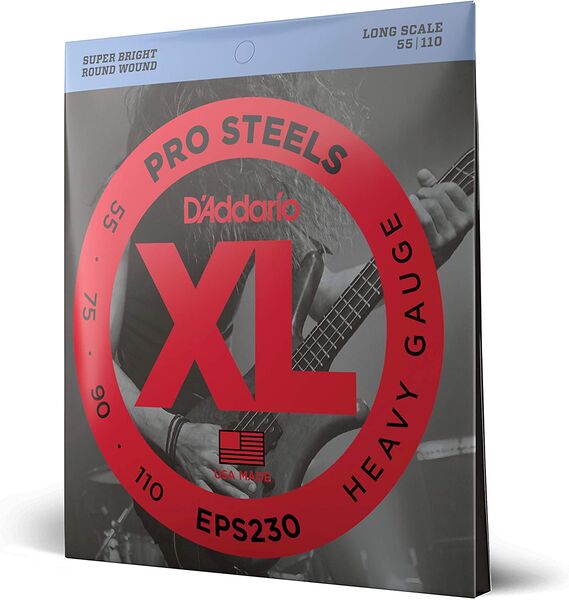 Струны D'Addario EPS230 PROSTEELS BASS HEAVY 55-110 артикул A153969-1-2