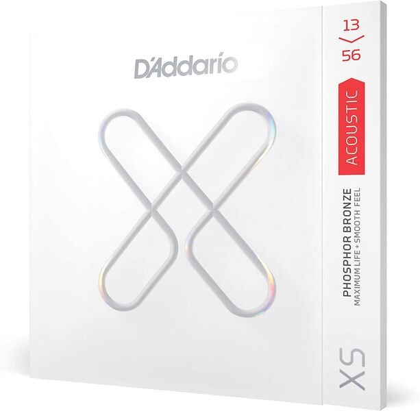Струны D'Addario XSAPB1356 Set Acoustic Guitar XS Phosphor Bronze 13-56 артикул A153921-1