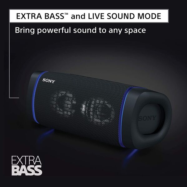 Портативная акустика Sony SRS-XB33 Extra Bass black артикул A132394-1-7