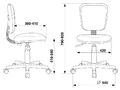 Кресло Бюрократ CH-204NX/STICK-BLUE (Children chair CH-204NX blue Sticks 06 cross plastic) артикул A148224-1-5