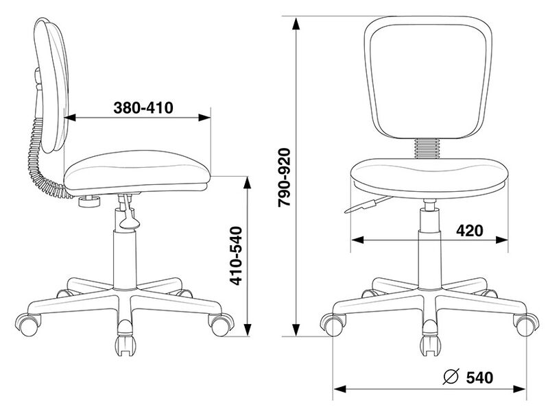 Кресло Бюрократ CH-204NX/STICK-BLUE (Children chair CH-204NX blue Sticks 06 cross plastic) артикул A148224-1-5